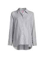 The Everyday Striped Cotton-Blend Shirt