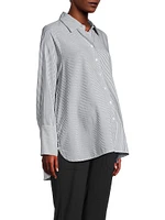 The Everyday Striped Cotton-Blend Shirt