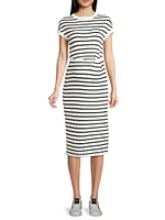 Lydia Striped Maternity Dress