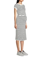 Lydia Striped Maternity Dress