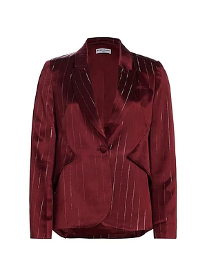 Darlene Metallic Stripe Blazer