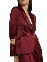 Darlene Metallic Stripe Blazer