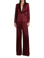 Darlene Metallic Stripe Blazer