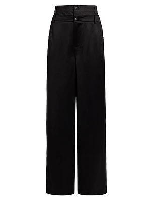 Simon Double-Layer Wide-Leg Trousers