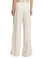 Adams Wool-Blend Pleated Wide-Leg Pants