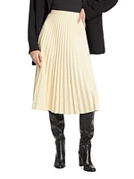 Daphne Faux Leather Midi-Skirt