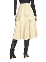 Daphne Faux Leather Midi-Skirt