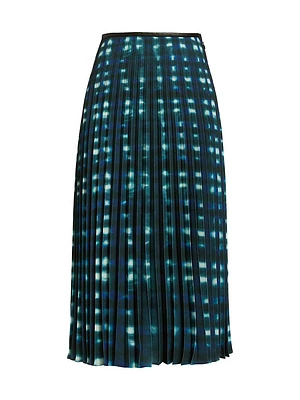 Piper Pleated Crepe Midi-Skirt