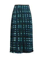 Piper Pleated Crepe Midi-Skirt