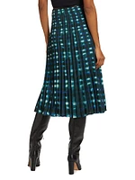 Piper Pleated Crepe Midi-Skirt