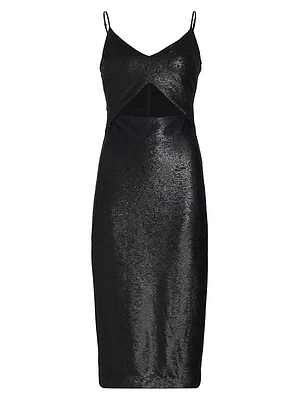 Femme Sequined Cut-Out Midi-Dress
