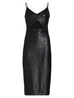 Femme Sequined Cut-Out Midi-Dress