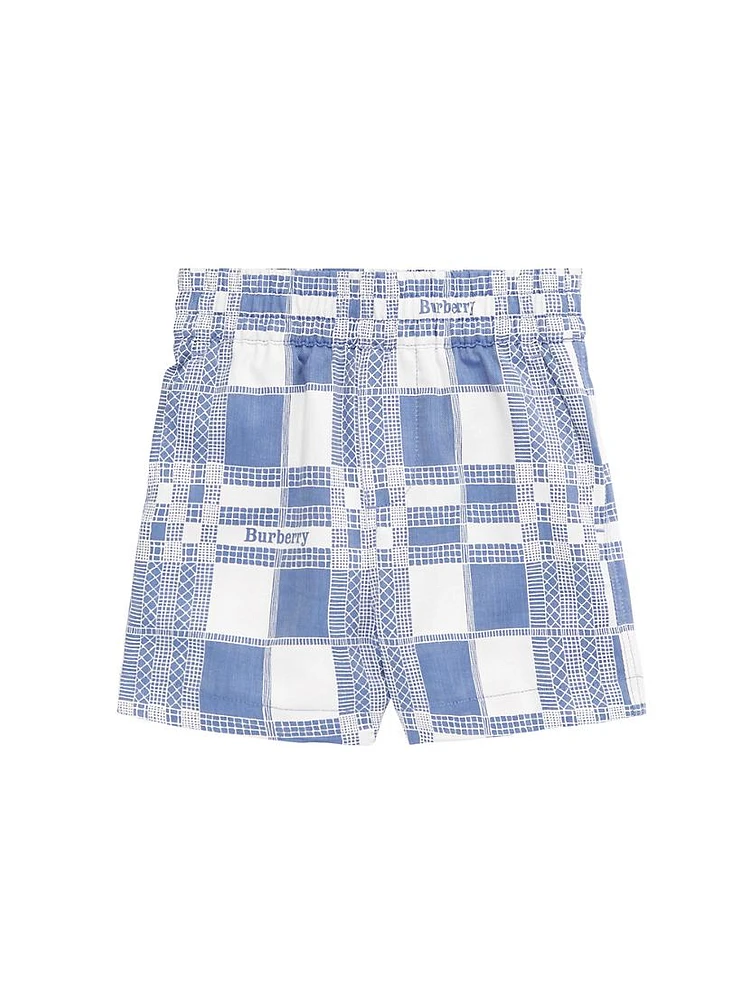 Baby Boy's Check Jacquard Shorts