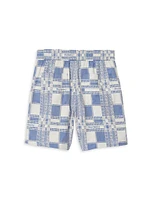 Little Boy's & Logo Check Jacquard Shorts