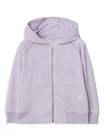 Little Girl's & Toweling Zip-Up Hoodie