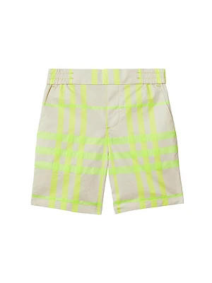 Baby Boy's, Little Boy's & Roman Check Cotton Shorts