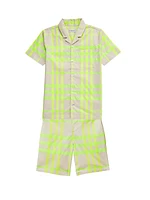 Little Boy's & Boy's Cotton Check Short-Sleeve Shirt