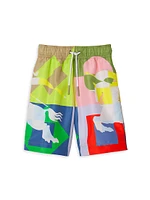 Baby Boy's, Little Boy's & Malcolm Printed Swim Shorts