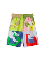 Baby Boy's, Little Boy's & Malcolm Printed Swim Shorts