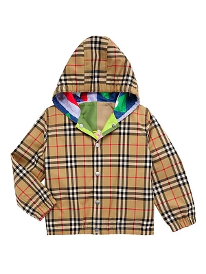 Little Boy's & Reversible Check Jacket