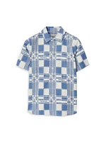 Little Boy's & Ramon Check Short-Sleeve Shirt