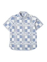 Little Boy's & Ramon Check Short-Sleeve Shirt