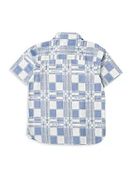 Little Boy's & Ramon Check Short-Sleeve Shirt