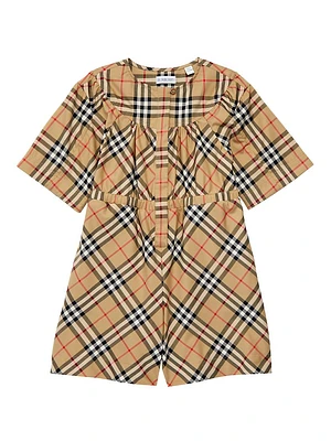 Little Girl's & Gigi Check Gathered Romper