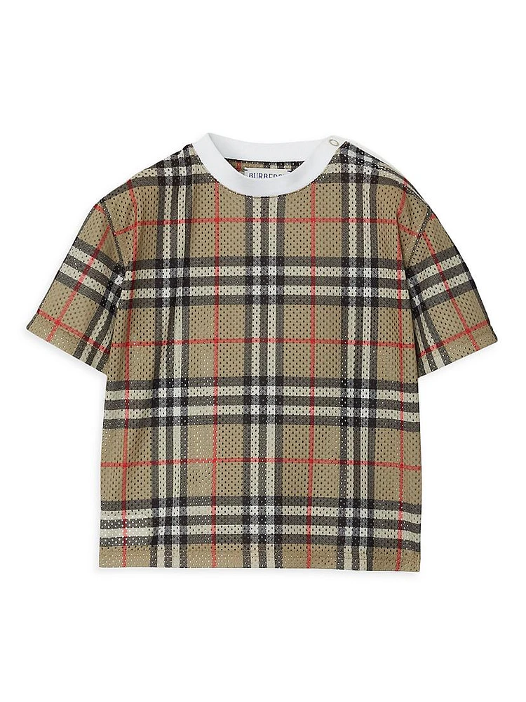 Baby's & Little Kid's Check Mesh T-Shirt