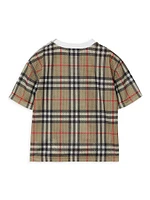 Baby's & Little Kid's Check Mesh T-Shirt