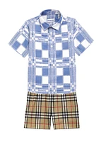 Baby Boy's & Little Check Short-Sleeve Shirt