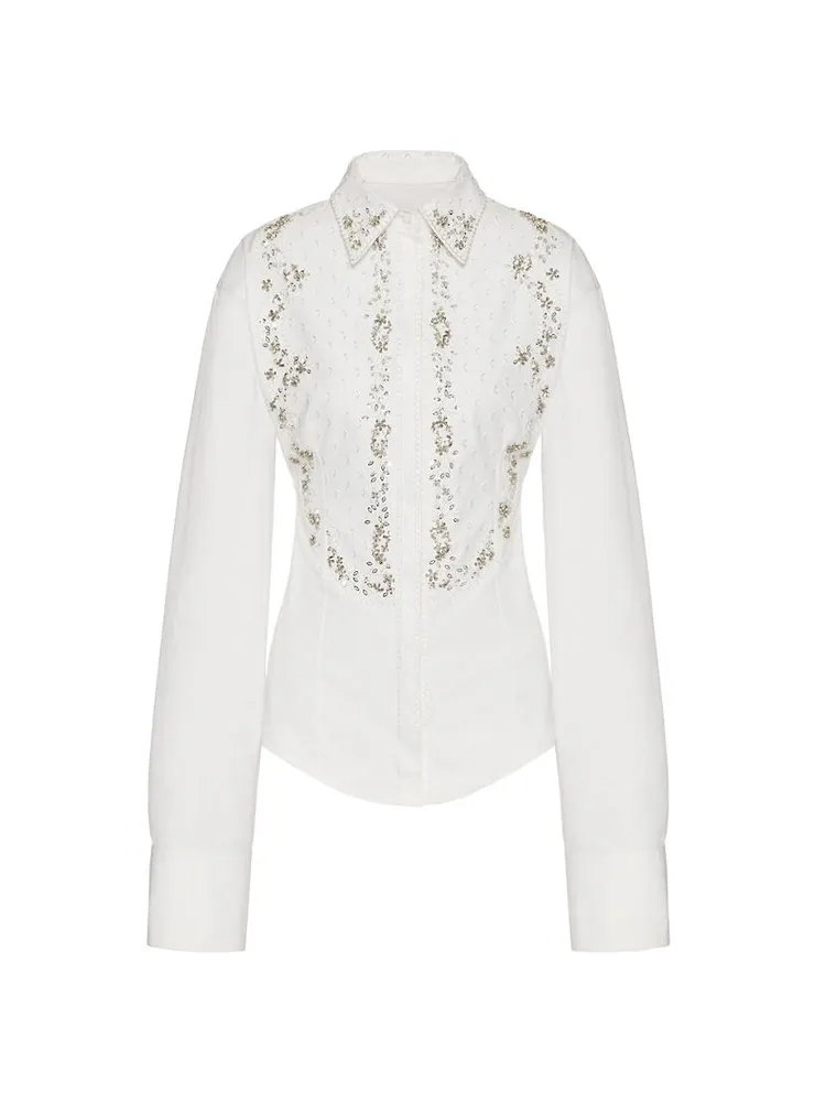 Embroidered Compact Poplin Shirt