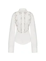 Embroidered Compact Poplin Shirt