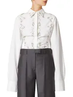 Embroidered Compact Poplin Shirt