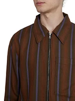 Chorus Virgin Wool Zip Overshirt