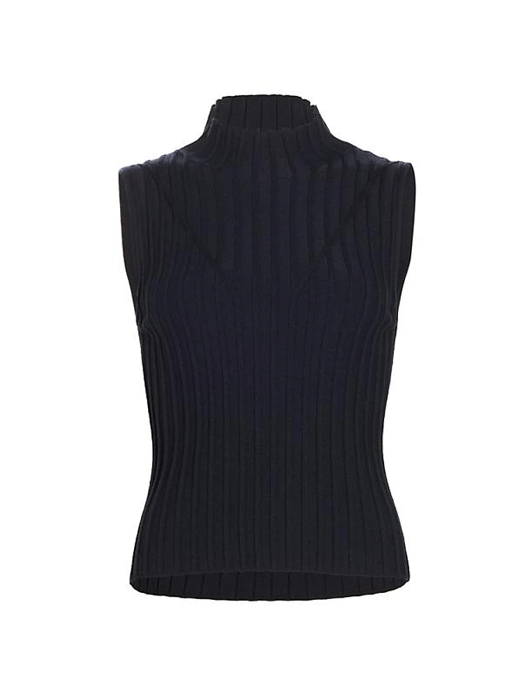 Esma Rib-Knit Sweater Vest