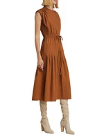 Margaret Cotton Tiered Midi-Dress