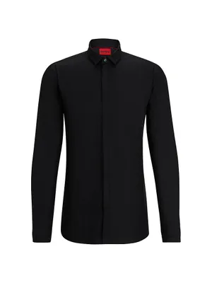 Extra-Slim-Fit Shirt Cotton With Contrast Inserts