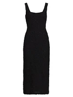 Sloan Textured Sleeveless Column Midi-Dress