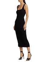 Sloan Textured Sleeveless Column Midi-Dress