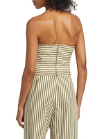 Suki Striped Bustier Top