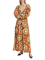 Ophelia Floral V-Neck Maxi Dress