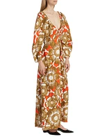 Ophelia Floral V-Neck Maxi Dress