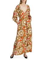 Ophelia Floral V-Neck Maxi Dress