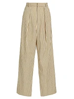 Marella Stripe Wide-Leg Trousers