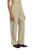 Marella Stripe Wide-Leg Trousers