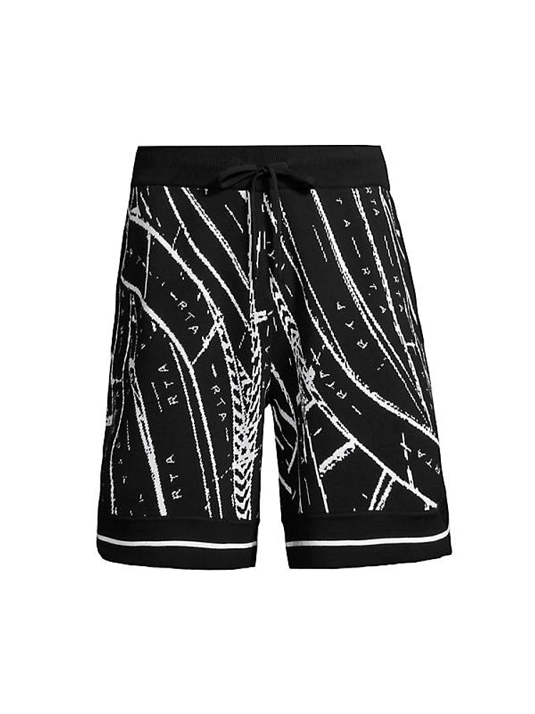 Jacquard Logo Cotton Shorts