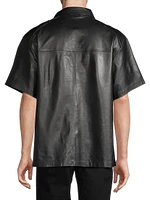 Leather Short-Sleeve Utility Shirt