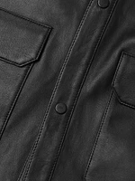 Leather Short-Sleeve Utility Shirt