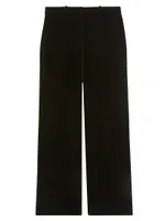 Velvet Straight-Leg Trousers